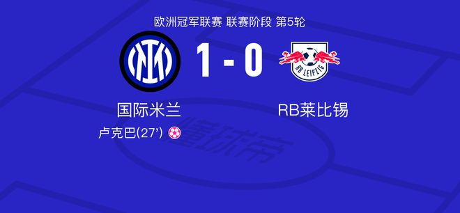 国际米兰对RB莱比锡全场数据：射门12-7，射正4-1。